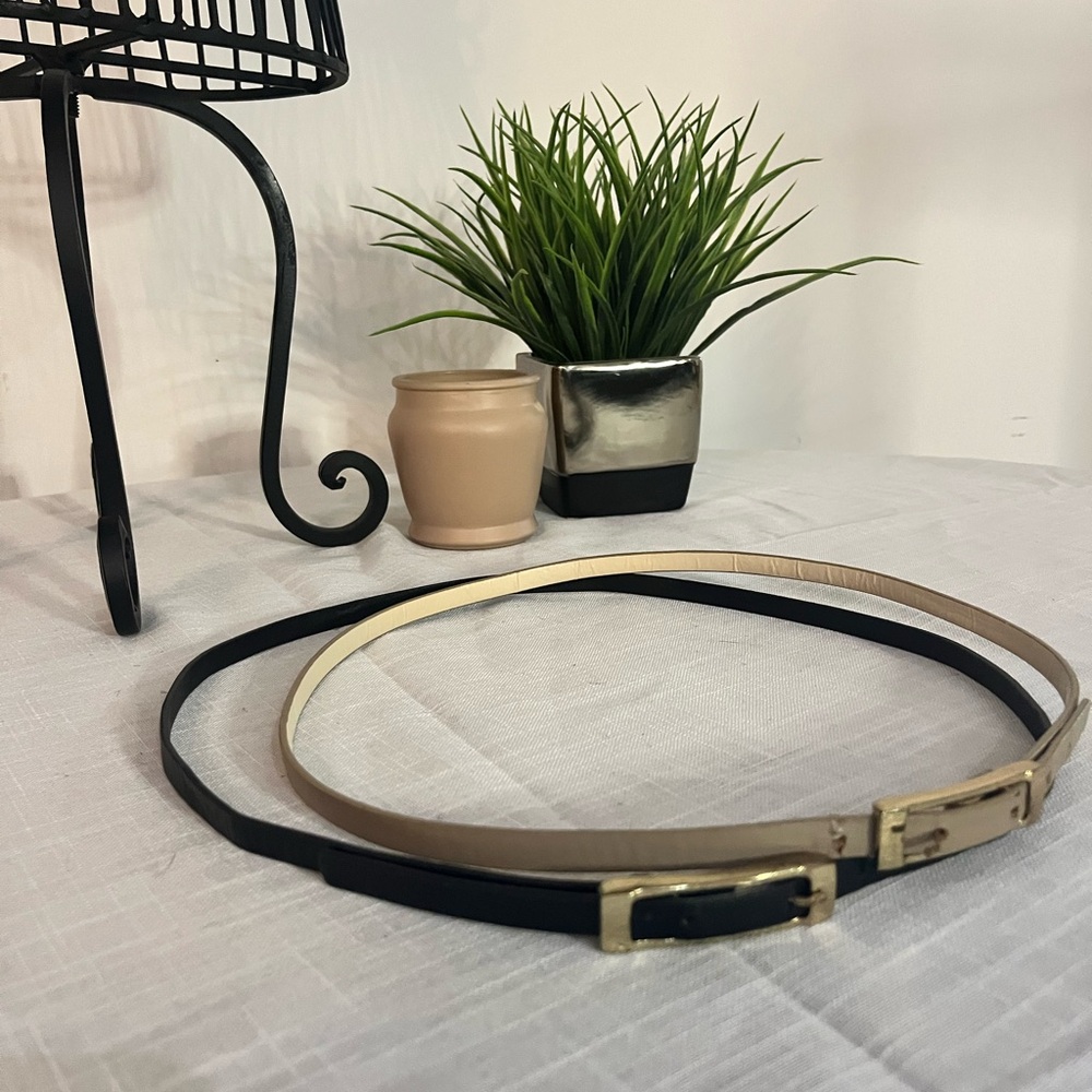 Dynamite Black and Cream Belt Duo
